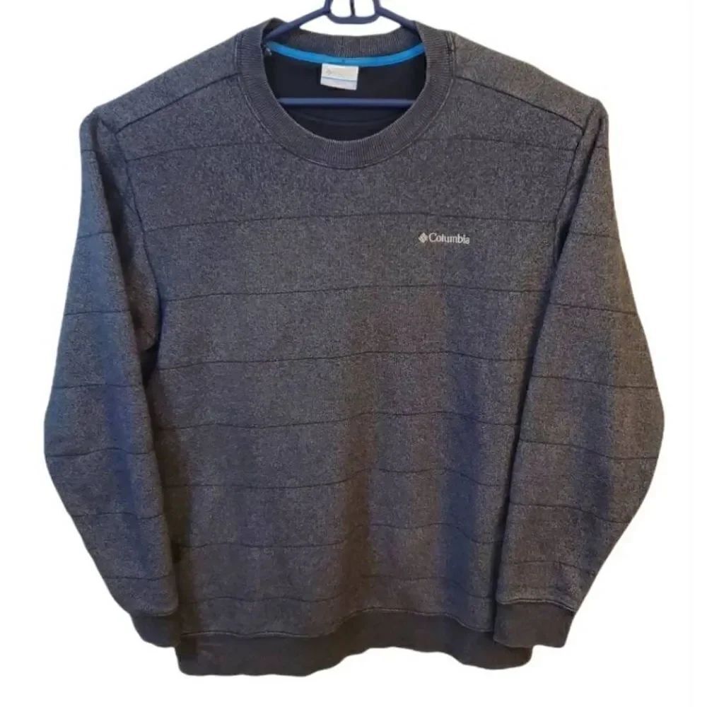 Columbia Mens Dark Grey Sweater, fully Lined Size MEDIUM